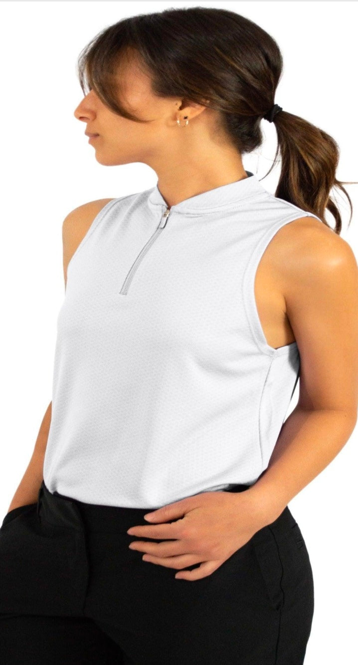 Zippered Sleevess Quick Dry Top