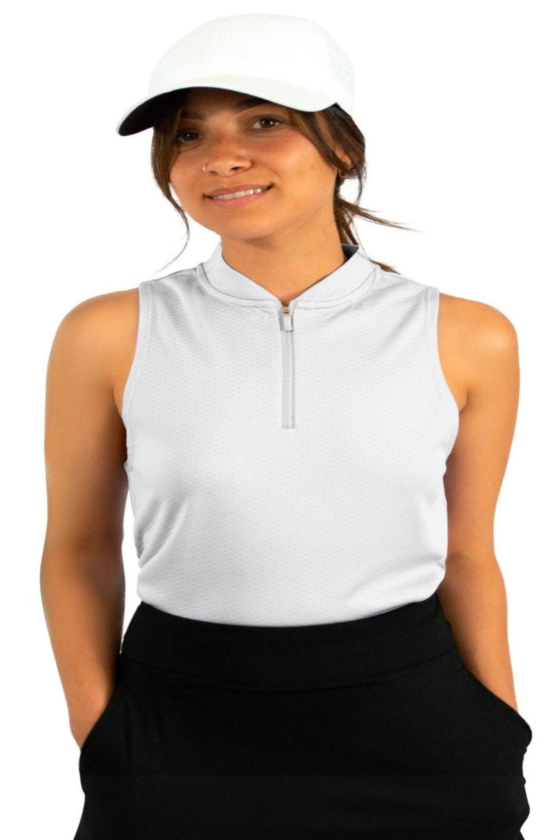 Zippered Sleevess Quick Dry Top