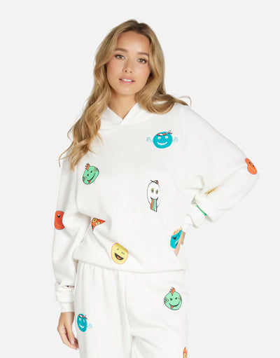 Trina Hoodie with Comic Emojis