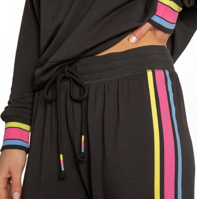 Neon Dream Banded Pant in Black