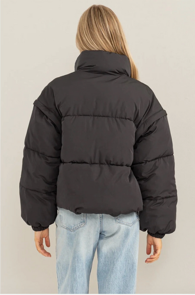 Puffer Jacket with Detachable Sleeves