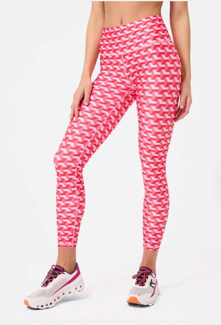 Strawberry Twist Geo Leggings