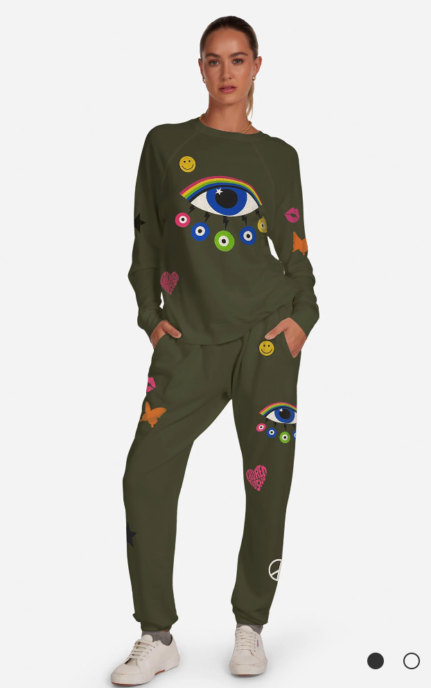 Rainbow Evil Eye Crew Neck