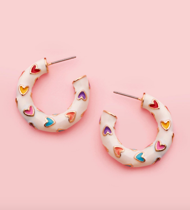 Heart Hoop Earrings