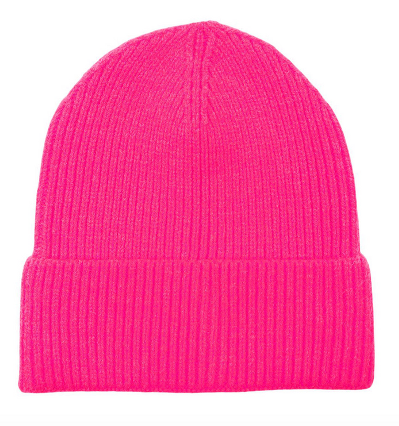 Neon Beanie with Brooch