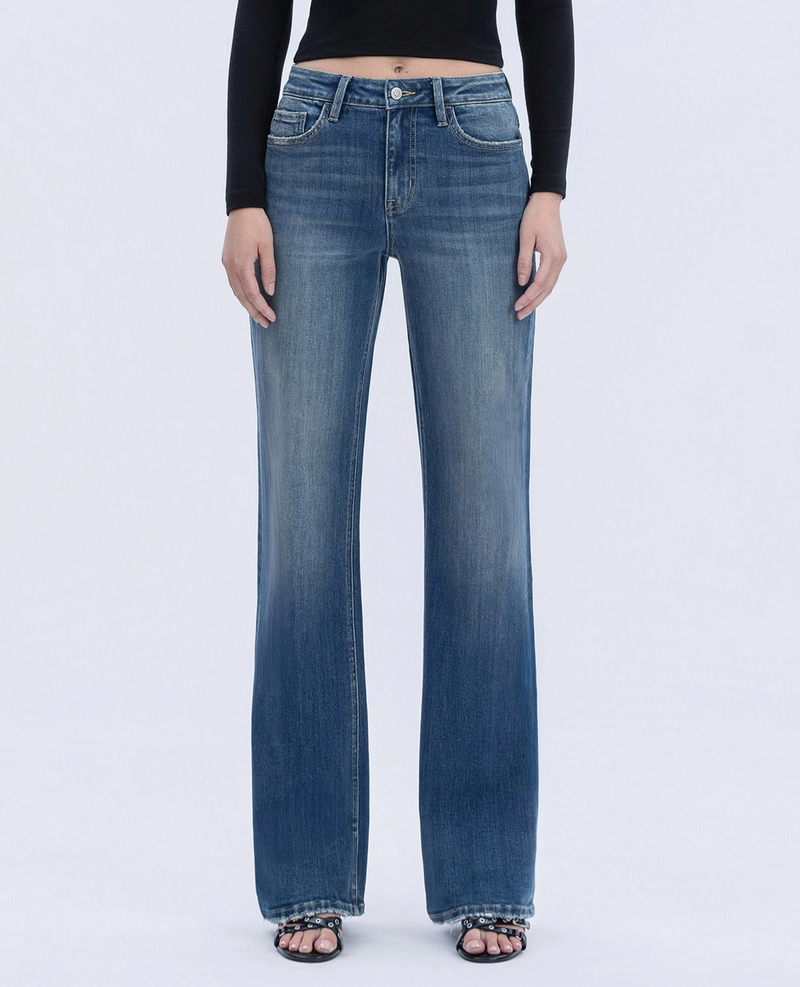 High Rise Flare Denim