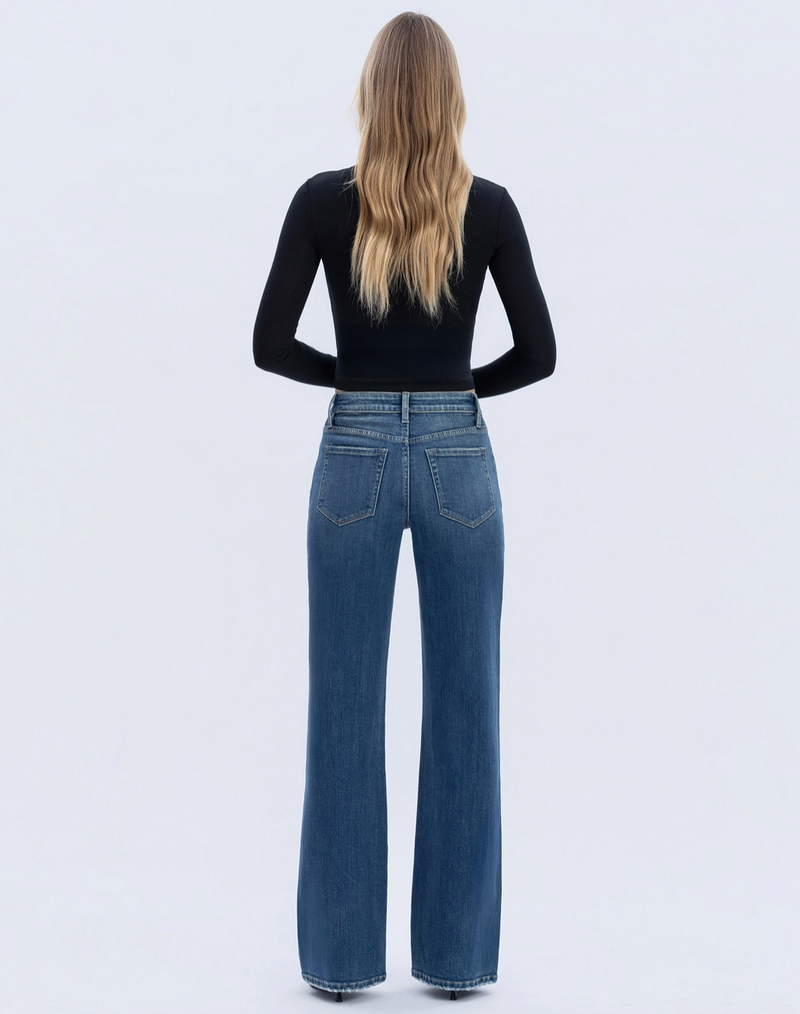 High Rise Flare Denim