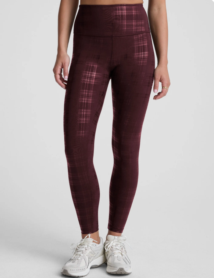 Plaid Foil Leggings