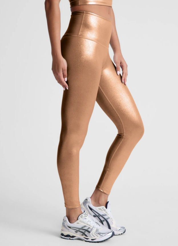 Liquid Foil Copper Leggings