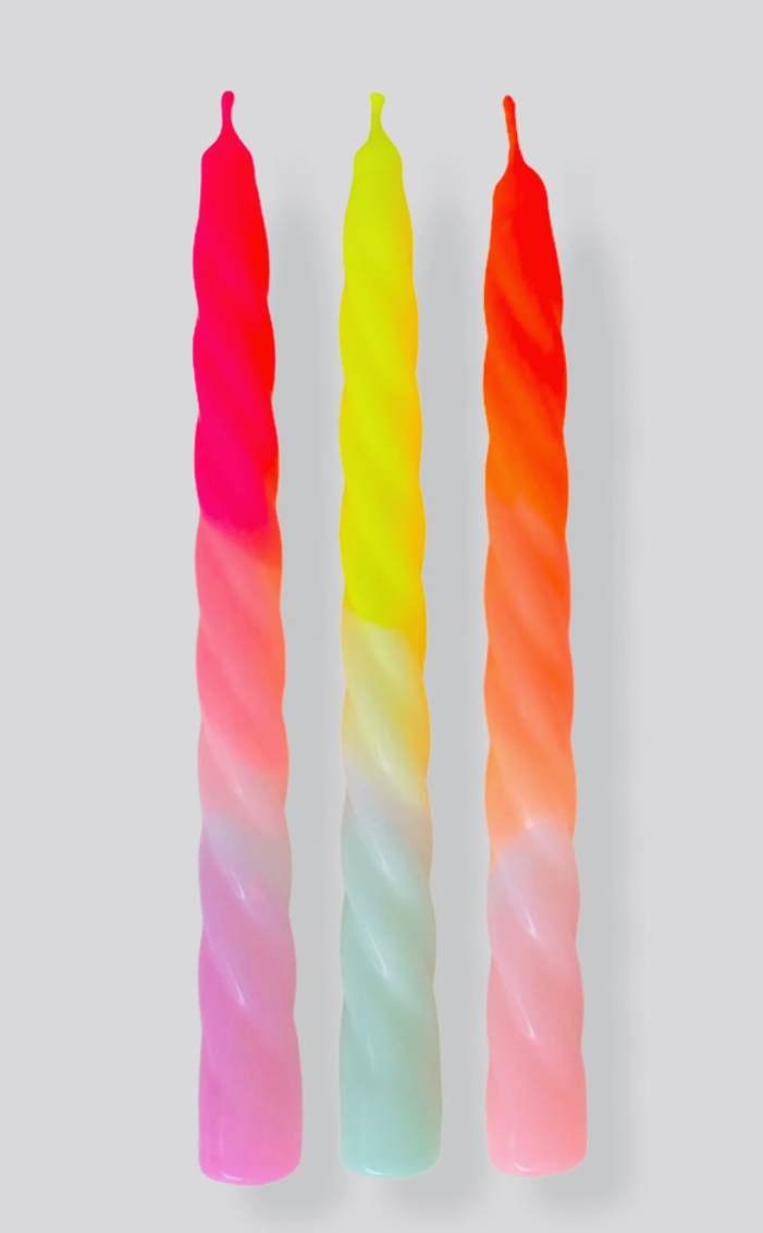 Dip Dye Candles (set of 3)