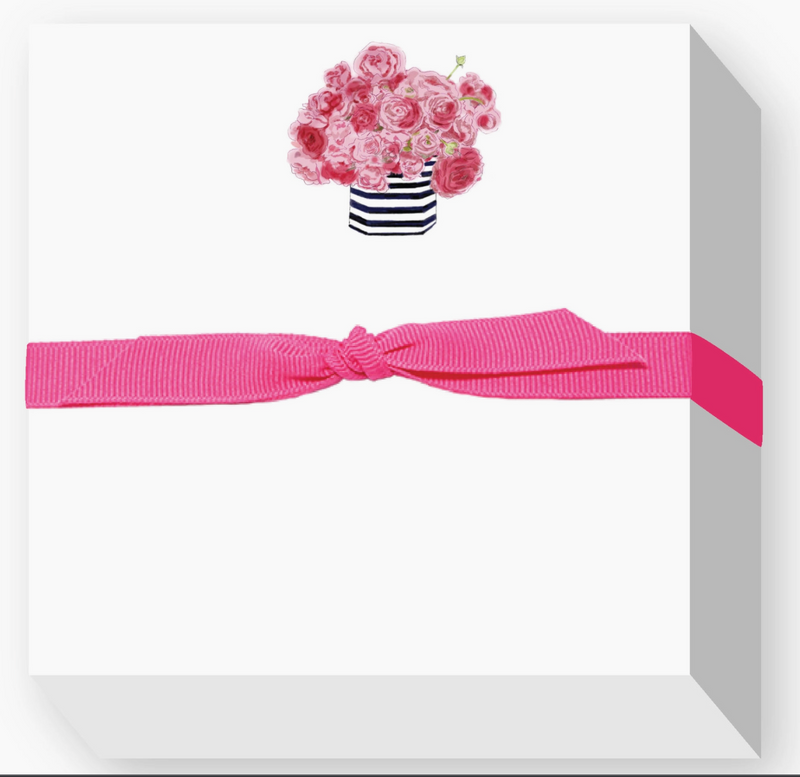 Pink Flowers Chubbie Notepad