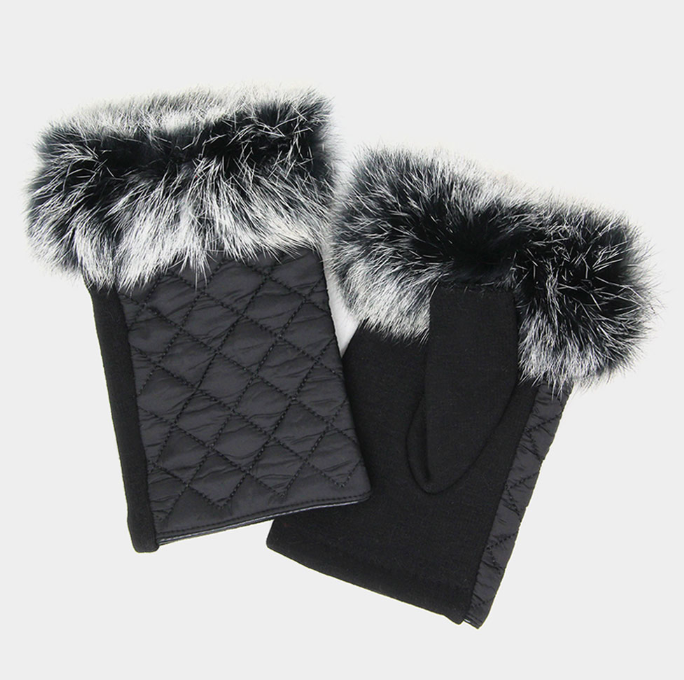 Fingerless (faux) Fur Gloves