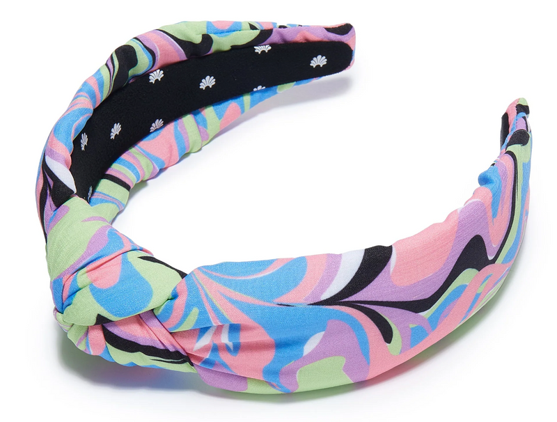 Lele Headband Knotted with Marble Print